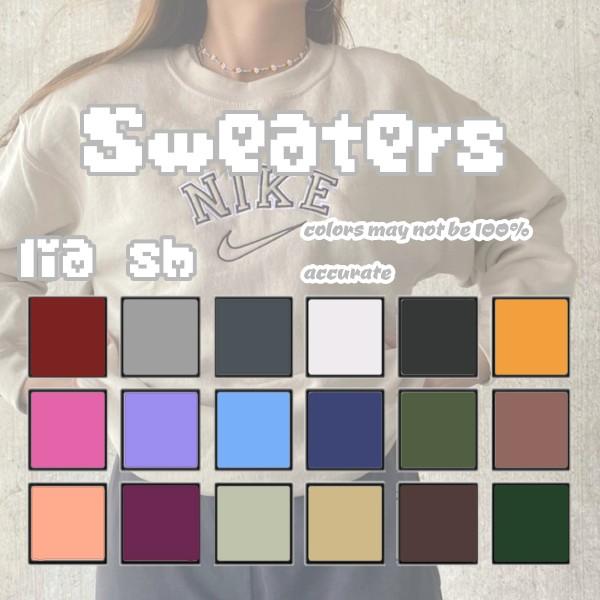 PO HOODIE SWEATER Custom Nike Spell Out Tick Sweater Oversized