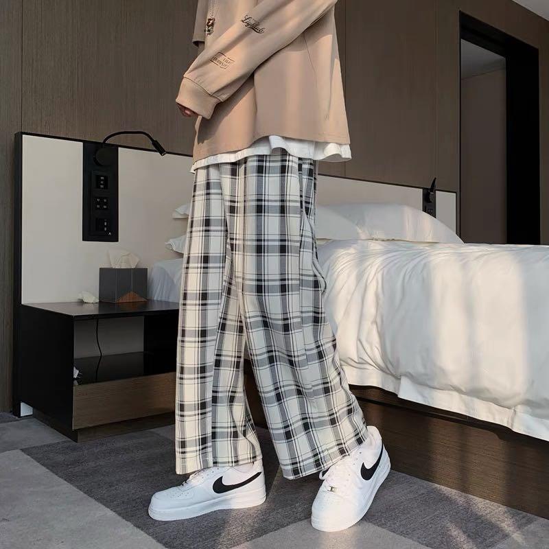 PO] Korean Men's Checkered Pants, Men's Fashion, Bottoms, Trousers