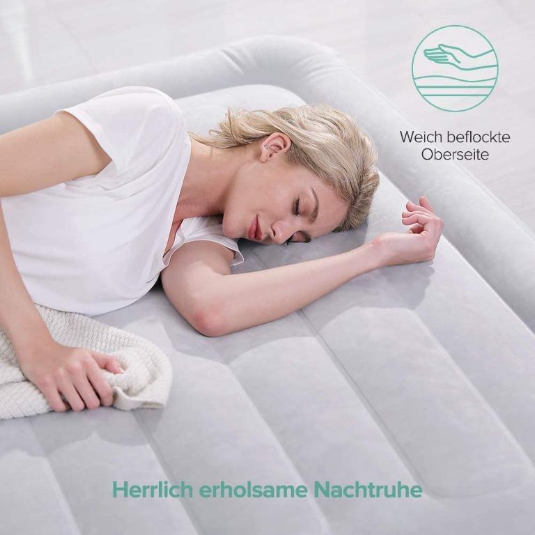 Sable Queen Size, Improved Inflatable Bed with Integrated Electric Pump