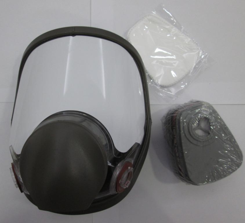 Savior Full Face Respirator Mask with Dual, Health & Nutrition, Face ...