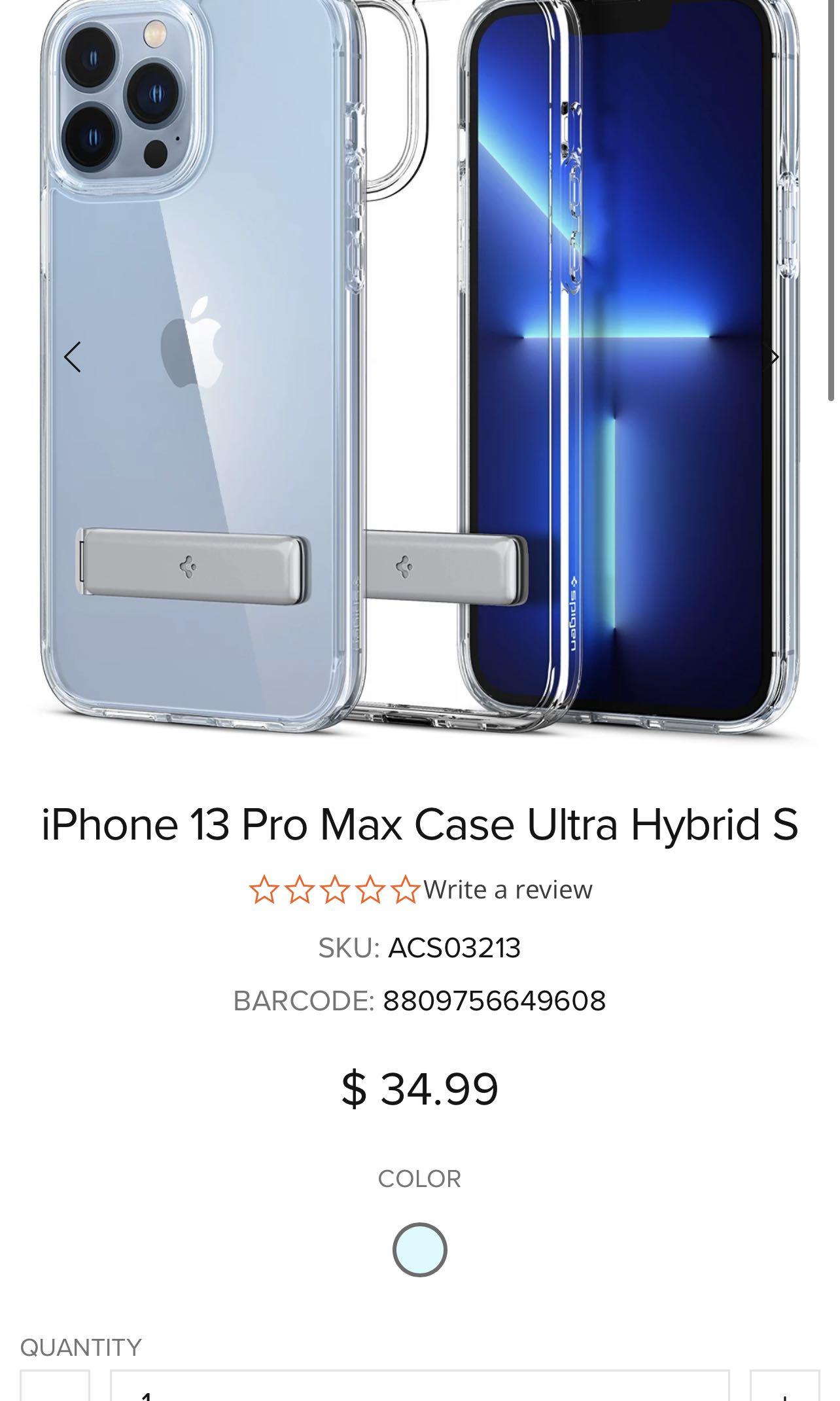 Authentic Spigen Ultra Hybrid Clear case with Stand (for Iphone 13 Pro