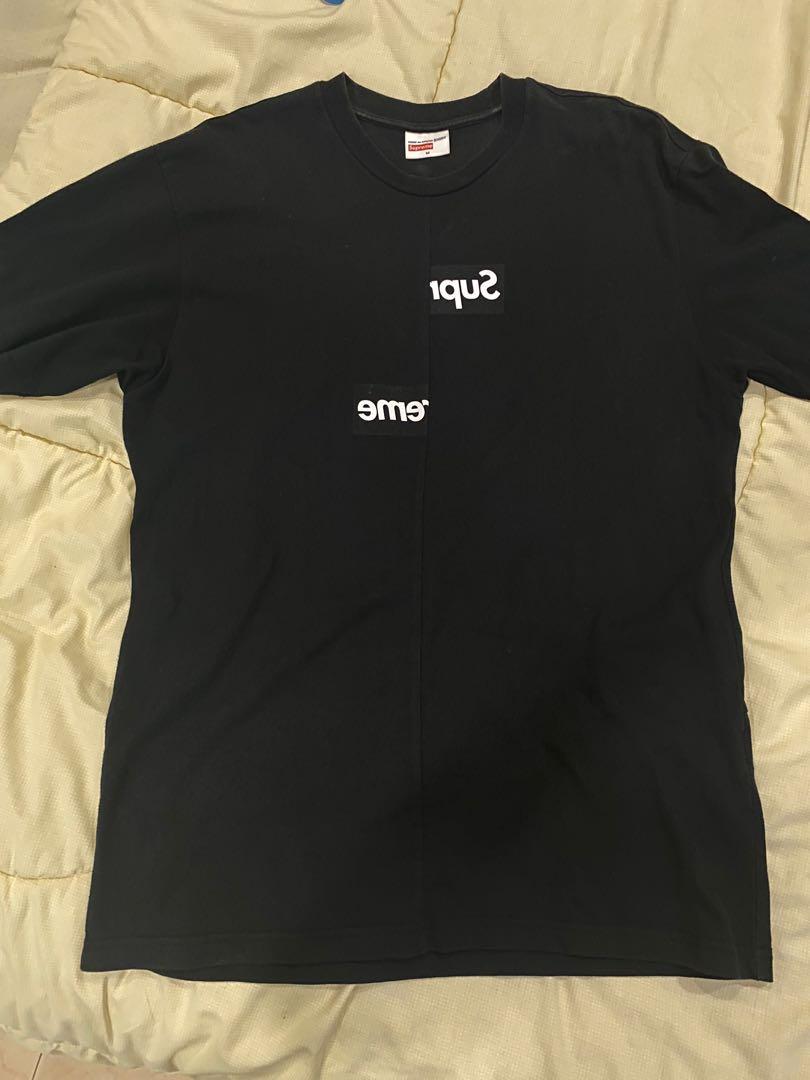 Supreme Box logo cdg split Men s Fashion Tops Sets Tshirts