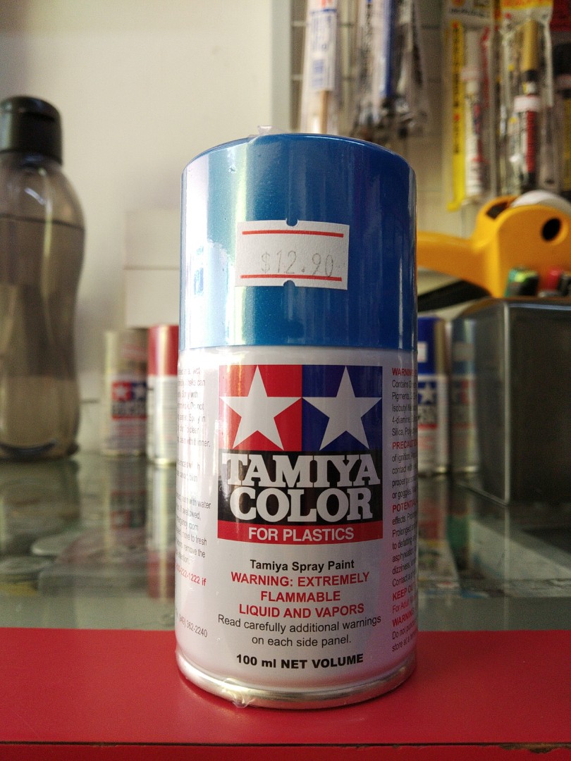 Tamiya TS54 Light Metallic Blue Spray Paint For Plastic, Hobbies