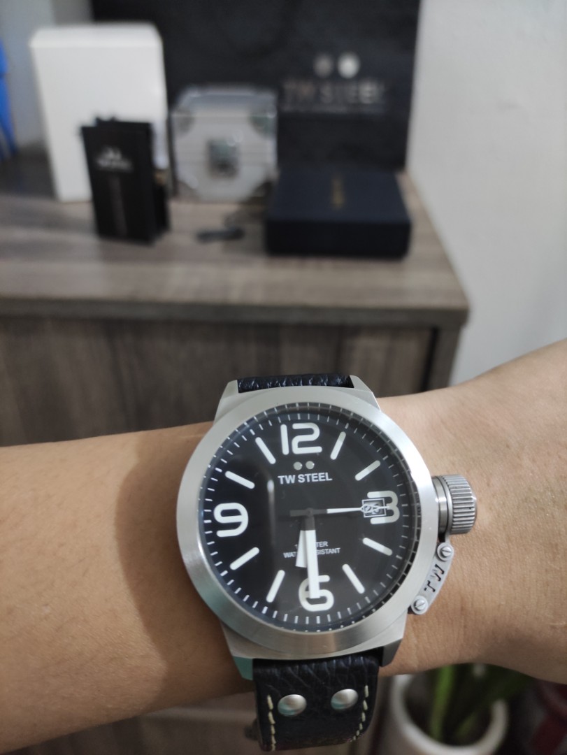 TW STEEL Classic Canteen 45mm Black Authentic Men s Fashion