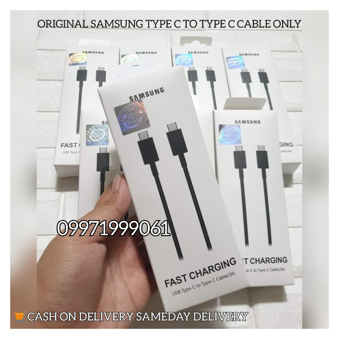Type C to Type C Cable Samsung Original (Category: Chargers & Cables) located in Manila. Submitted by ziabebshoptique (Listing ID 1120419953, Image 1). Description: Looking for FAST CHARGER HERE Samsung ORIGINAL 💯% ✔Pop out "Super Fast Charging" Invest in Original Samsung Charger Now ! ✔Lowest price in the market (Guaranteed original) ✔Direct From Samsung Warehouse 💯 ✔️15days warranty ✔️BRAND-NEW ☑️Available Original Chargers 🔌Samsung 15 watts