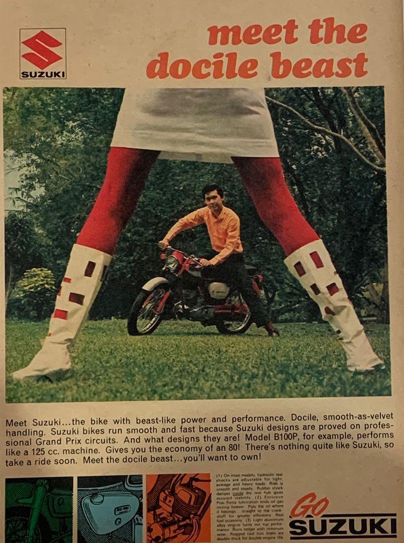 Vintage Suzuki Advertisement, Hobbies & Toys, Collectibles