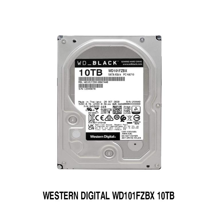 WD_BLACK Western Digital 10TB WD Black Performance Internal Hard Drive HDD  - 7200 RPM, SATA 6 Gb/s, 256 MB Cache, 3.5