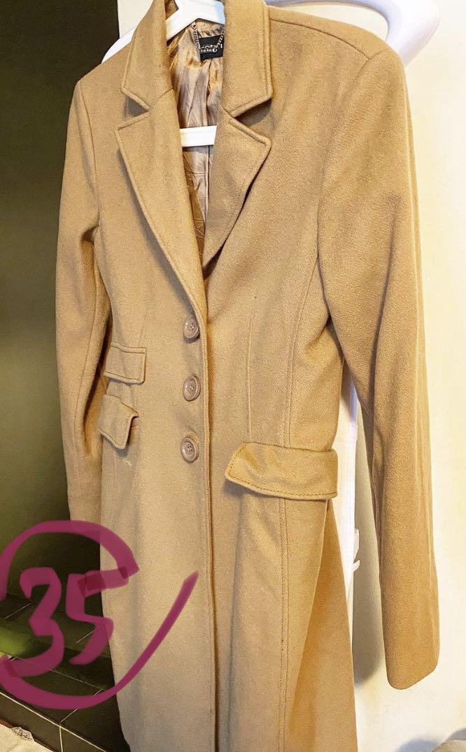 womens khaki wool coat