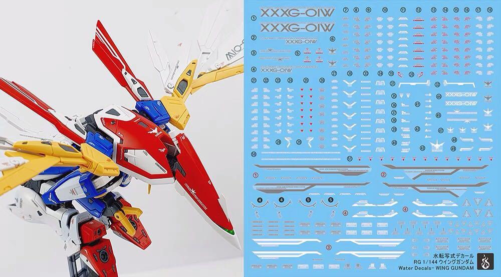 [Yan] RG Wing TV Version Gundam Waterslide Decal 1/144 Custom Design