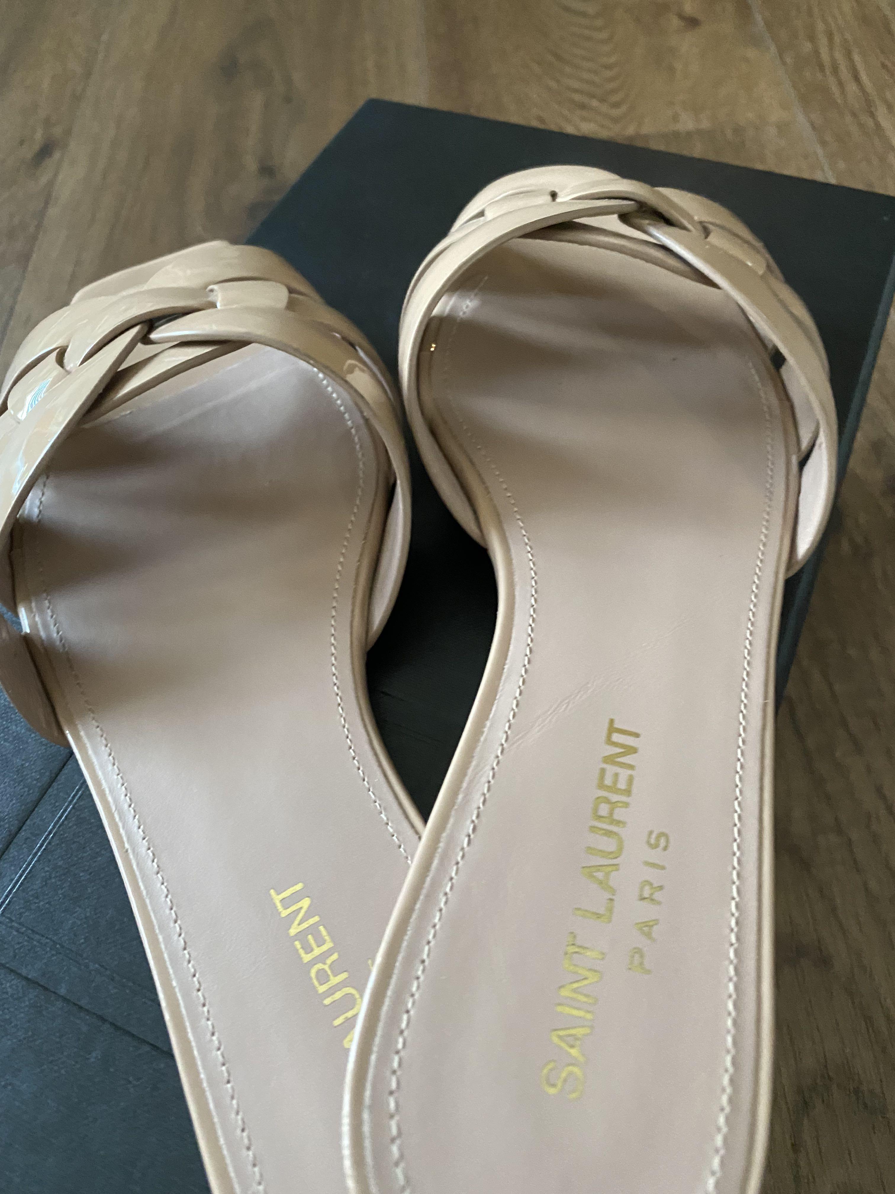 YSL Tribute Sandals, Women's Fashion, Footwear, Flats & Sandals on Carousell