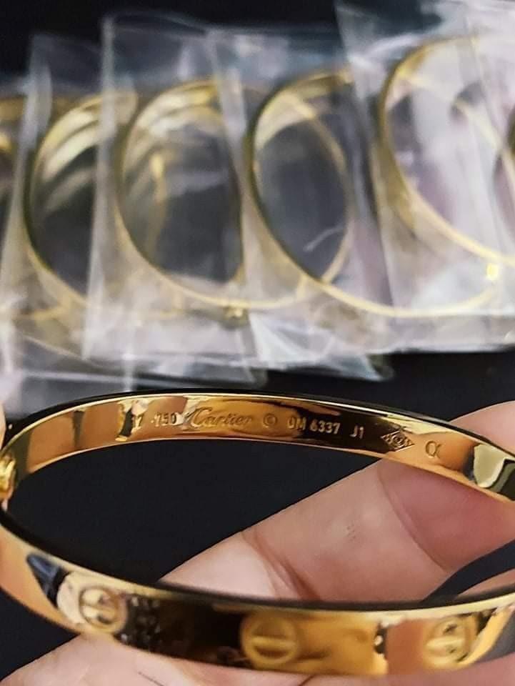 double screw cartier bangle