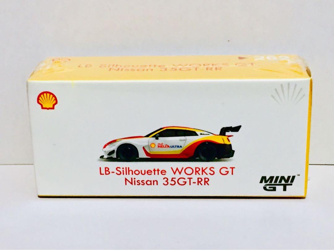 全新未開封tiny 微影x Minigt 合金車仔scale 1 64 1 64 比例日產nissan Gtr Gtr35 Lb Silhouette Works Shell 油站限定 興趣及遊戲 玩具 遊戲類on Carousell