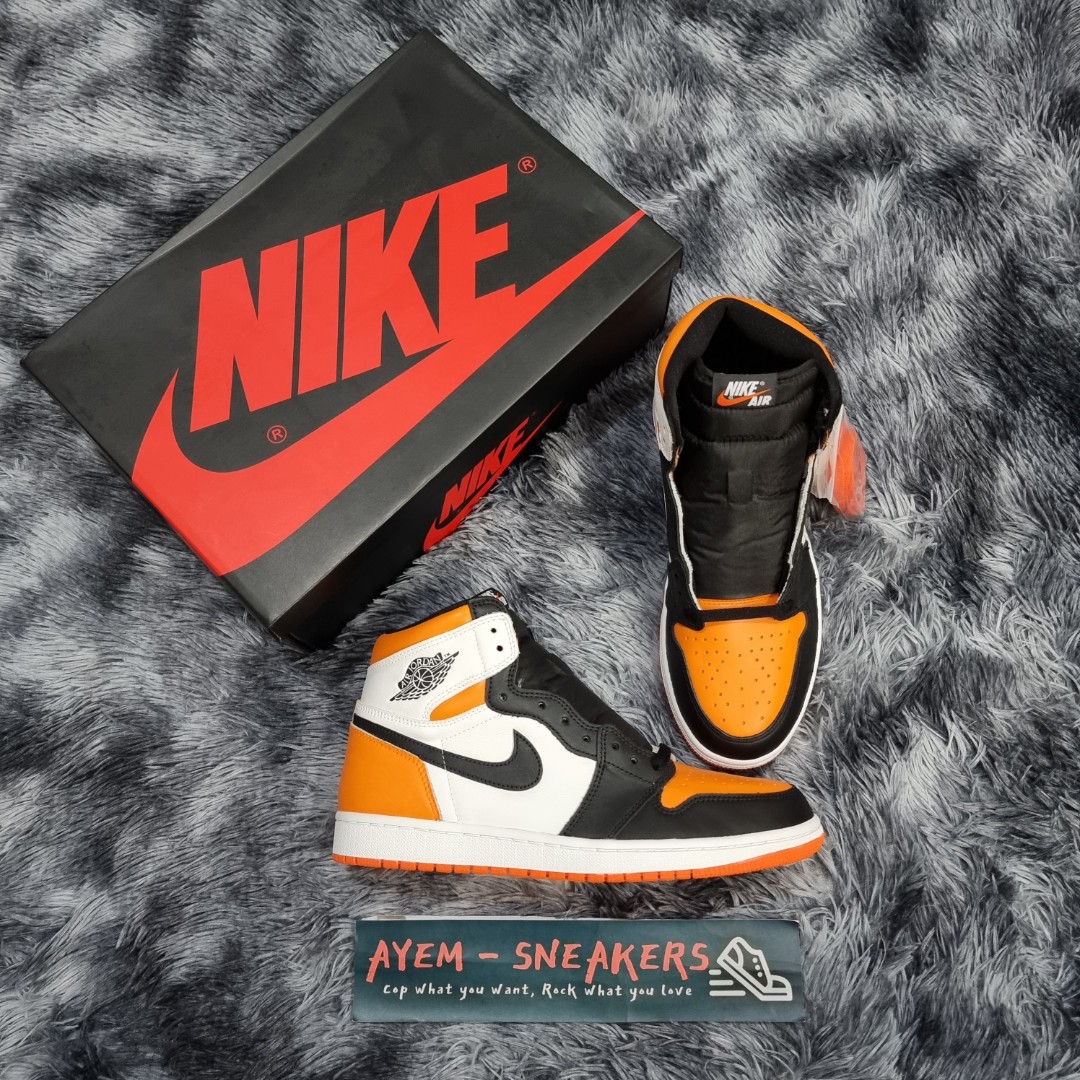 custom electro orange jordan 1