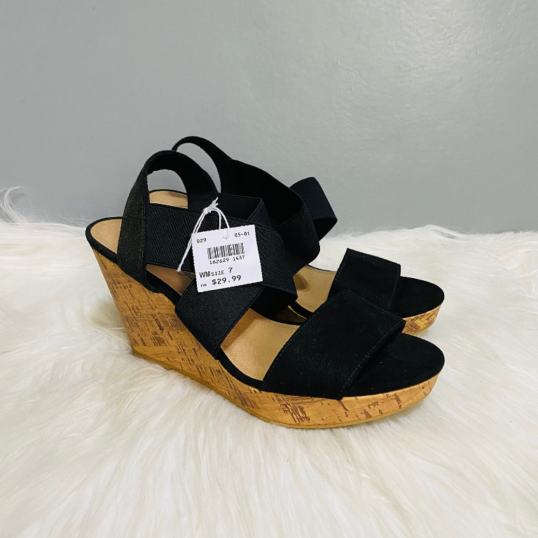 American Eagle Ryan Black Wedge Shoes Women s Fashion Footwear