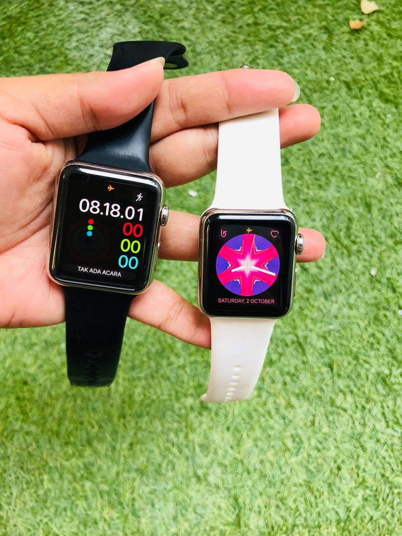 Sisa 1 Apple Watch Stainlessteel Chrome series 1 38mm dan 42mm iwatch mulus
