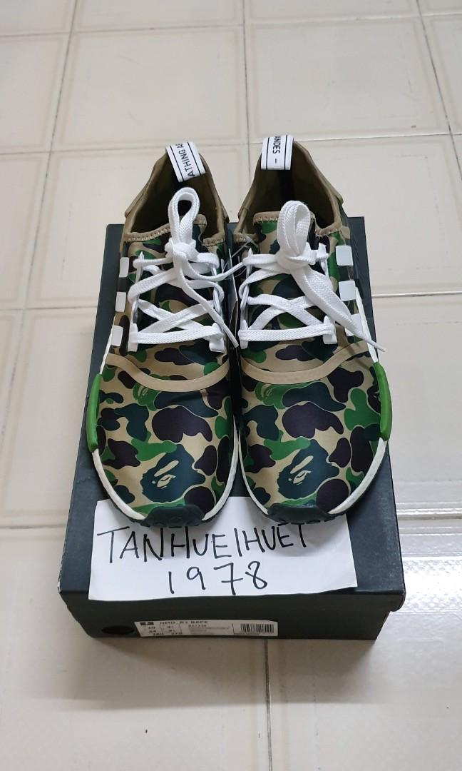 Adidas A Bathing Ape x NMD_R1 'Olive Camo' | Green | Men's Size 8