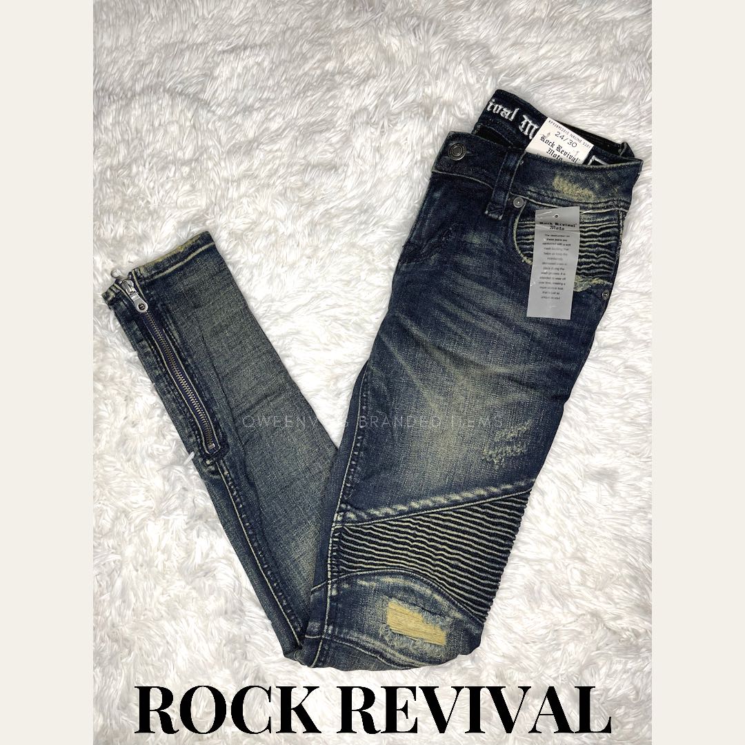 tags ROCK REVIVAL MOTO Skinny Jeans 