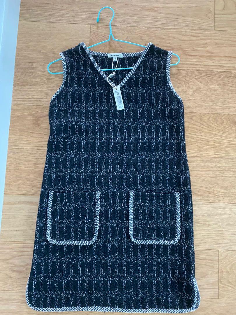 BNWT MaxStudio Tweed Shift Dress, Women 