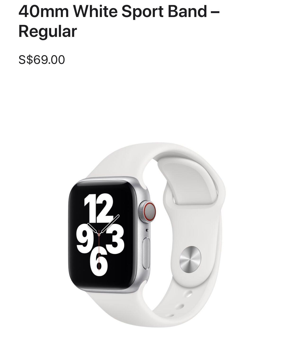 BRAND NEW Apple Watch Sports Band White 38mm 40mm Mobile