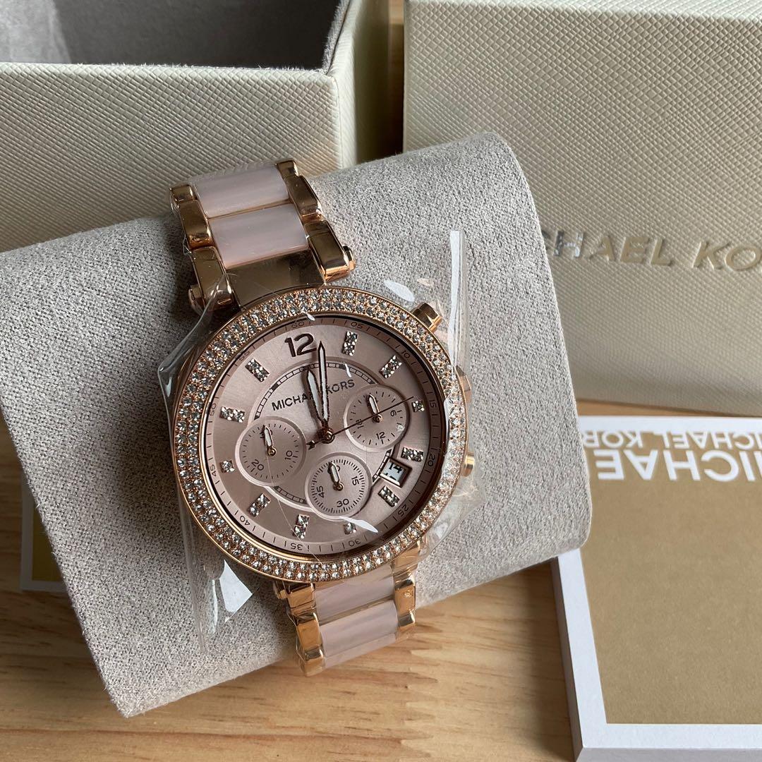 Brand box Michael Kors Parker MK5896 Chronograph womens ladies watch, Watches on