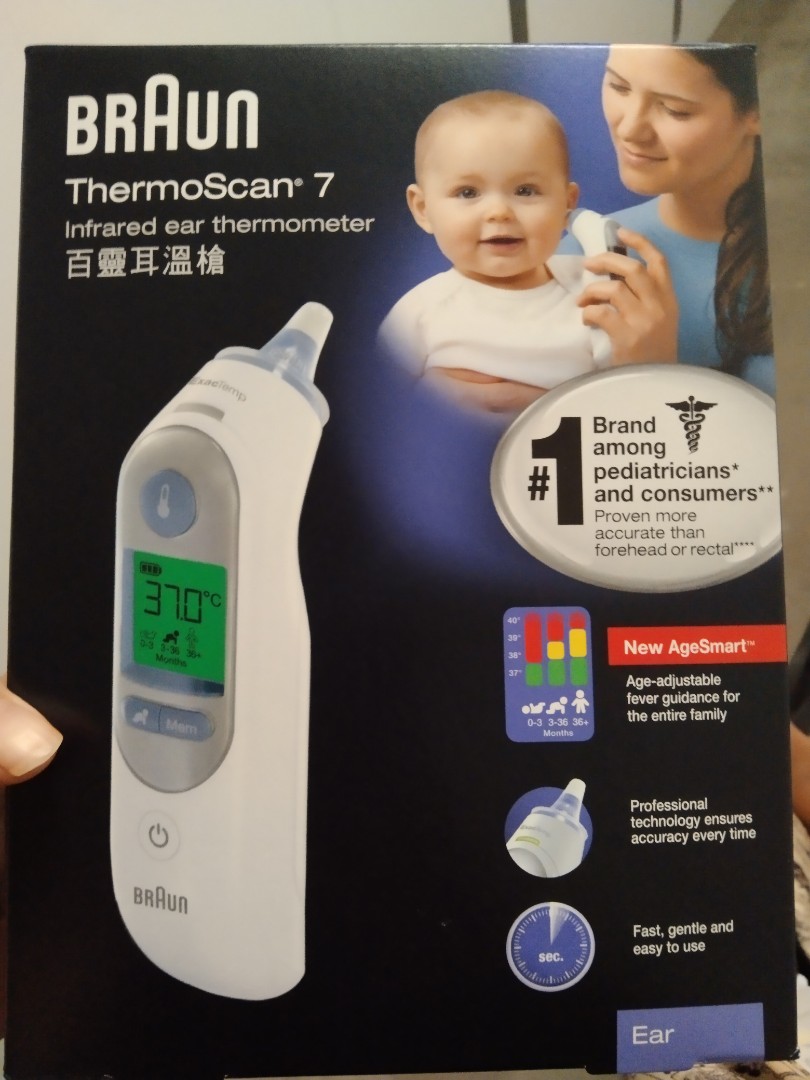 Braun ear thermometer with free lens filter, Health & Nutrition