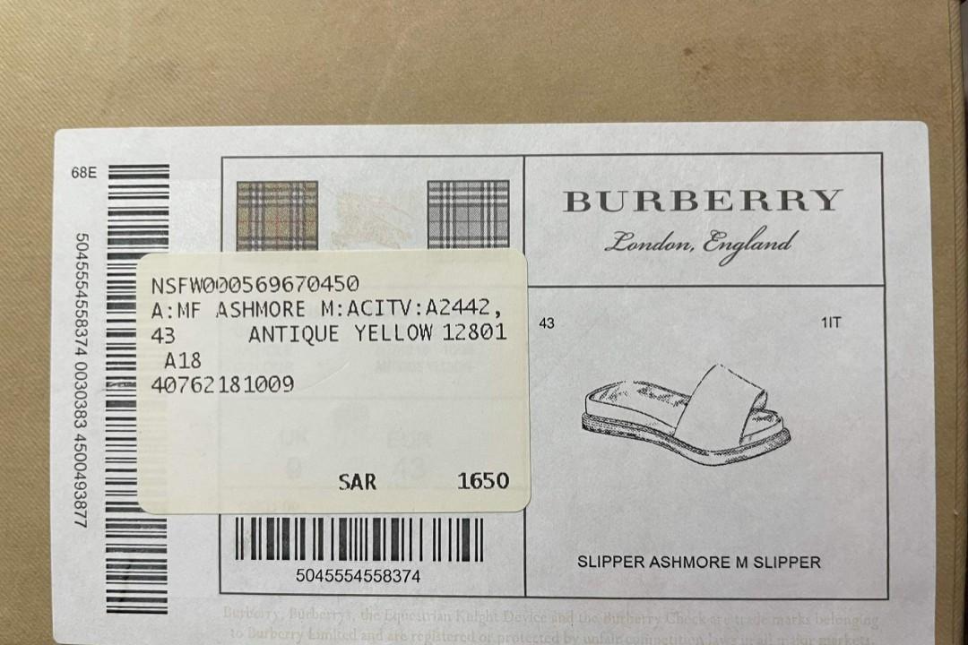 Burberry Slipper Ashmore (Category: Slippers and slides) located in Cainta. Submitted by masnes (Listing ID 1117044704, Image 3). Description: .
