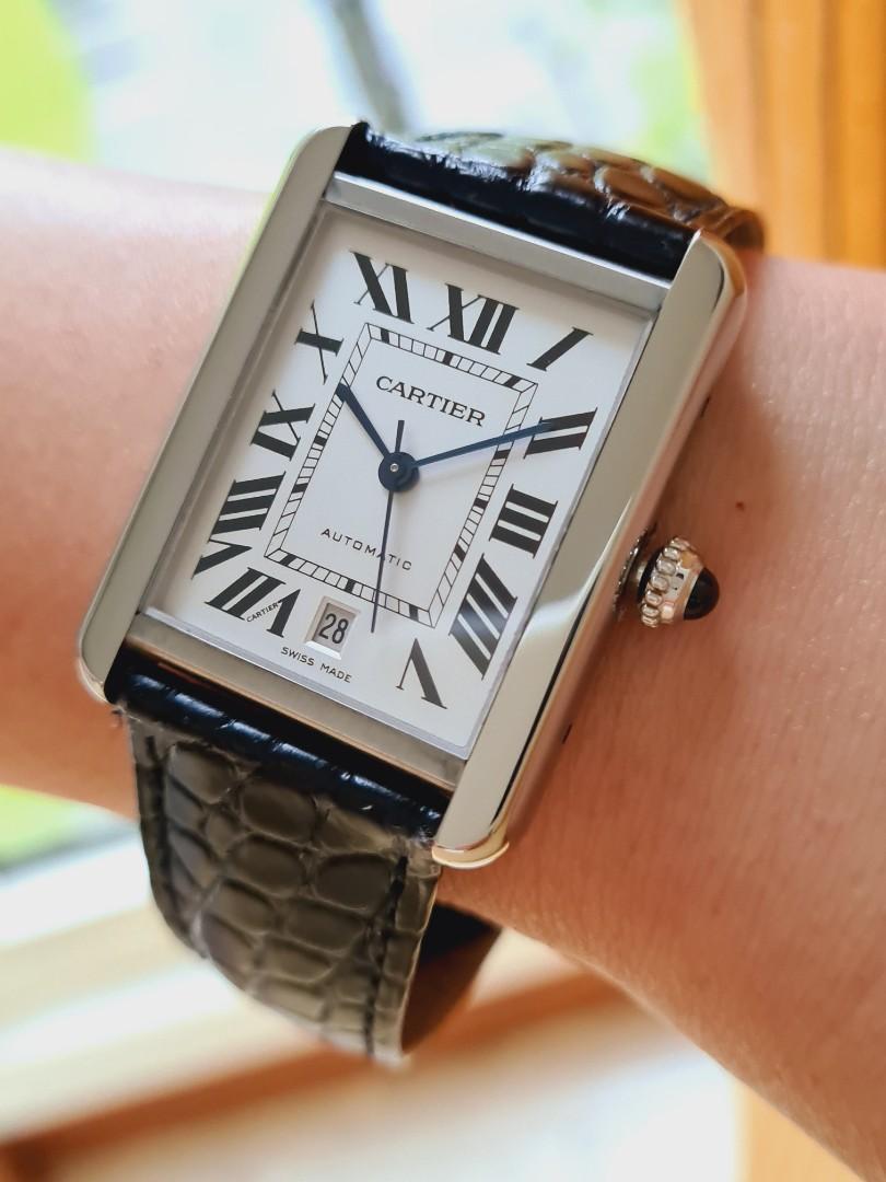 Cartier tank hotsell automatic mens