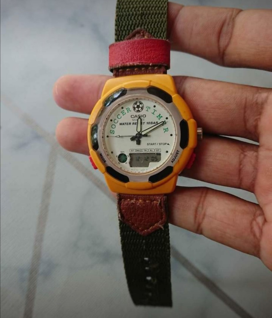 Casio Vintage soccer time rasta, Mobile Phones \u0026 Gadgets, Wearables \u0026 Smart  Watches on Carousell