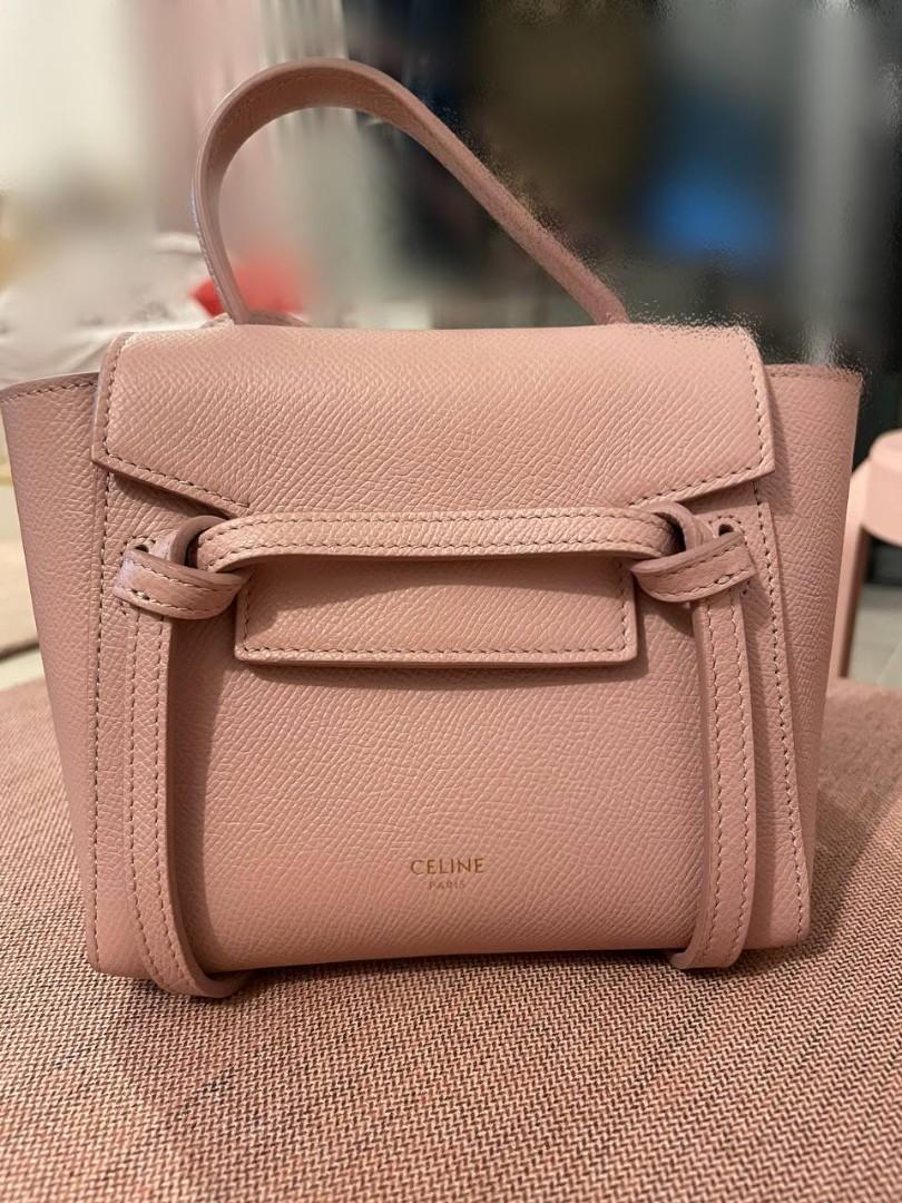 Celine belt 2025 bag vintage pink