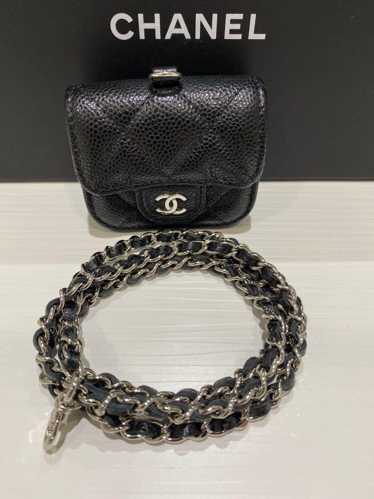 Chanel Black Airpod Pro Case Necklace, Luxury, Accessories on