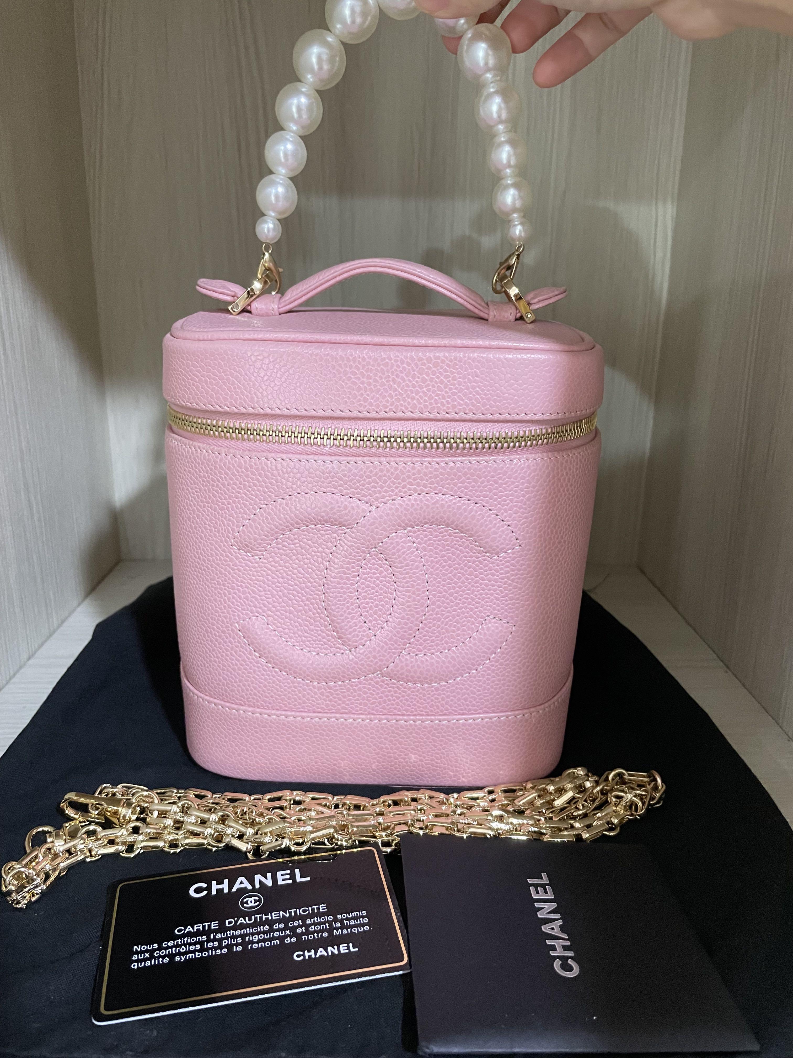 CHANEL 20S Pink Caviar Small Vanity Case GHW - Timeless Luxuries