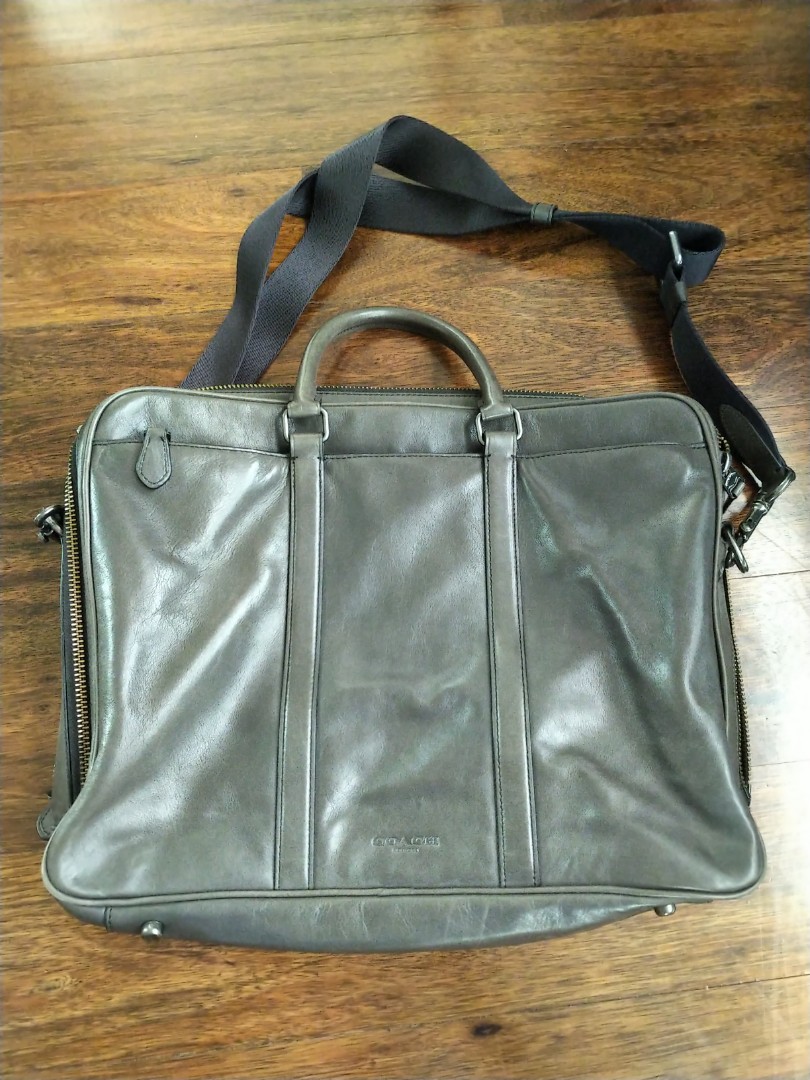 COACH Leather Laptop Bag, Luxury, Bags & Wallets on Carousell