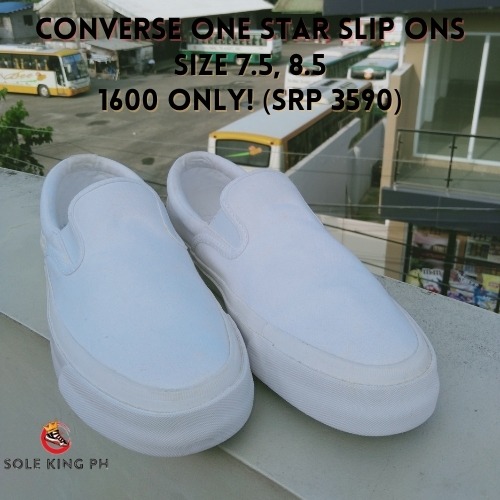 Converse one star slip ons top