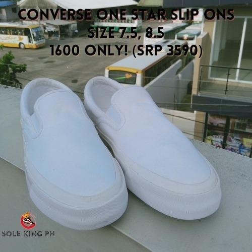 one star slip ons