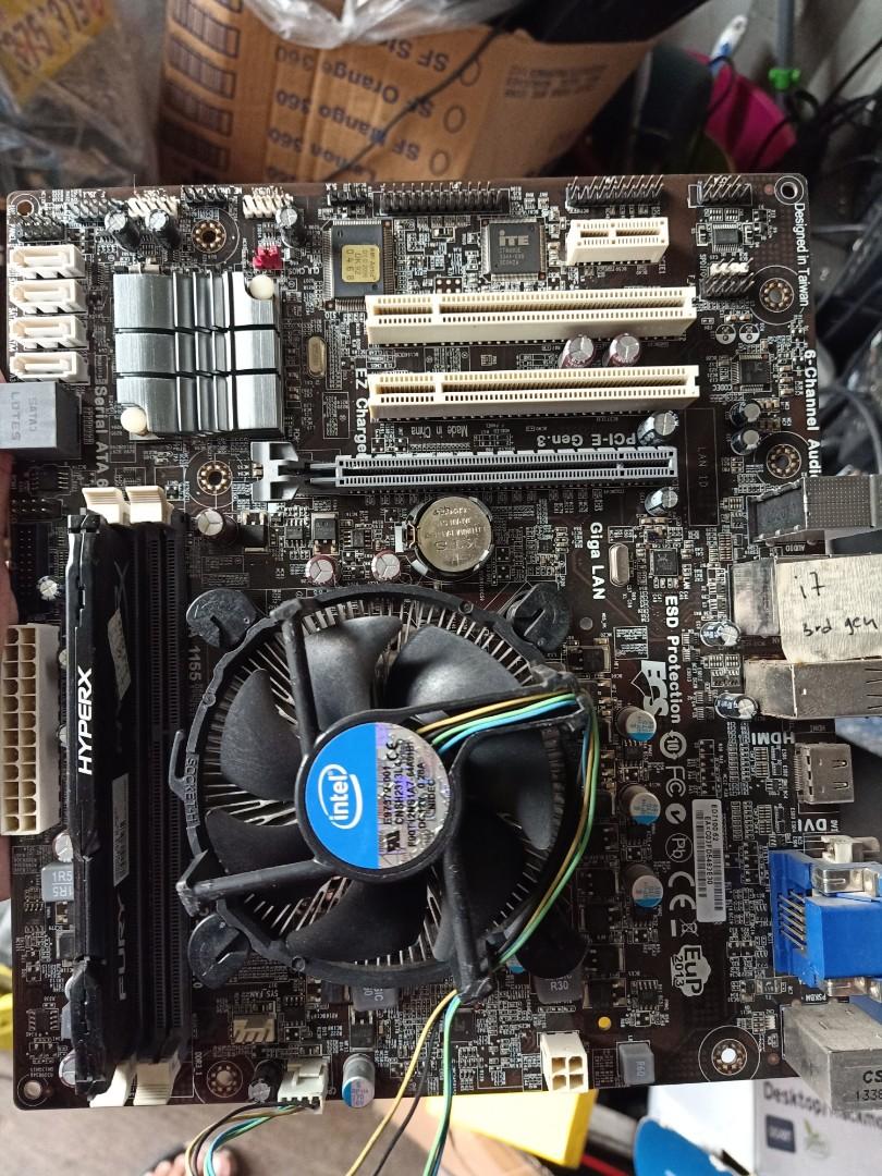 CORE i7 3rd GEN QUADCORE BUNDLE. MOBO+PROC+RAM+FAN (Category: Computer Parts) located in Meycauayan. Submitted by jonruelan (Listing ID 1117215339, Image 2). Description: OPEN FOR BULK ORDER. UNLI TEST PO TAYO SA SHOP. SET 1*7.5K PAG 10PCS UP 7K PER SET. CORE i7 3RD GEN QUADCORE 3.50ghz ASUS/ECS MOBO. PILI KA LANG. 8GB RAM HYPER X FURY SET 2* 6K CORE i5 2nd GEN DUALCORE 3.10GHZ ASUS/ECS MOBO 8GB RAM HYPER X FURY SET 3*8K CORE i3 6th GEN QUADCORE 