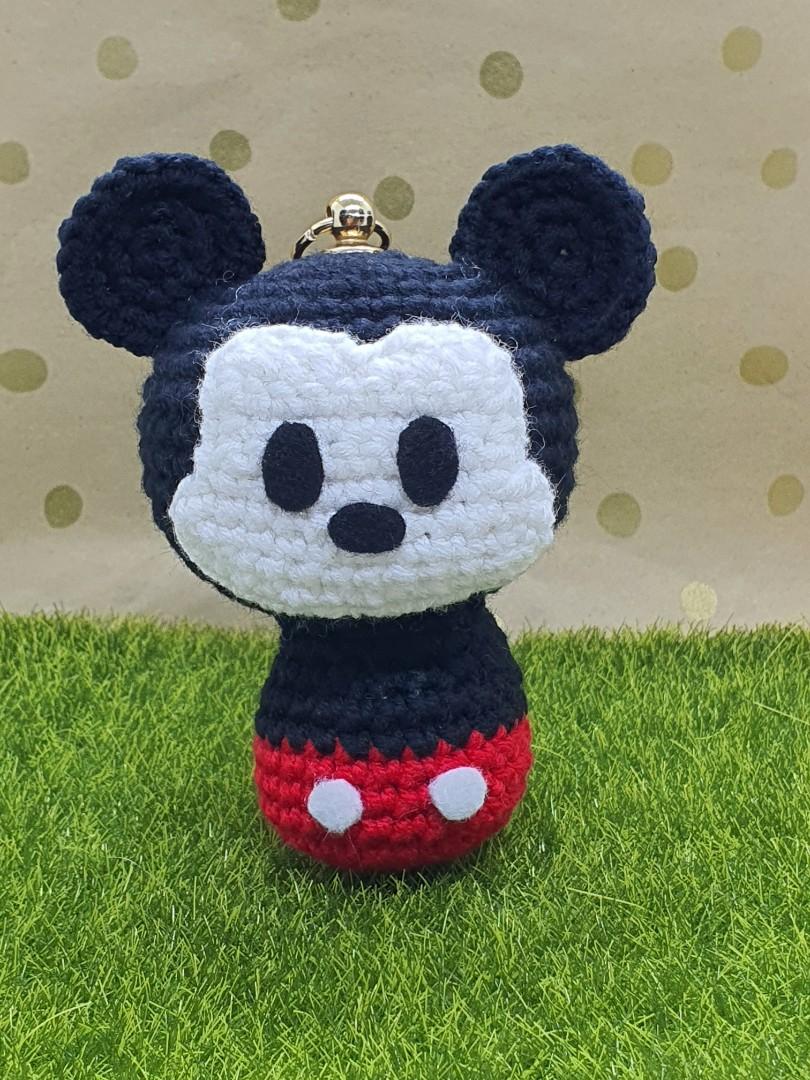 Disney Keychain Keyring - Mickey Ice Cream Bar - Latch Hook Style