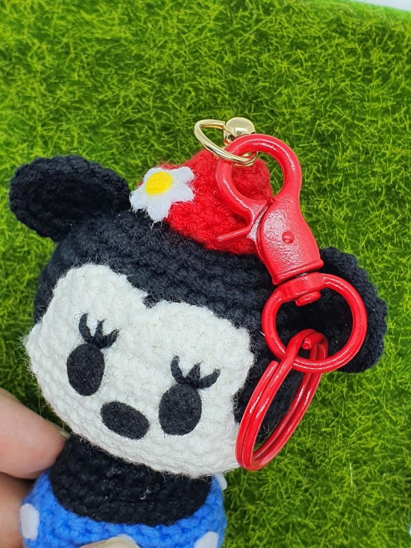 Disney Keychain Keyring - Mickey Ice Cream Bar - Latch Hook Style