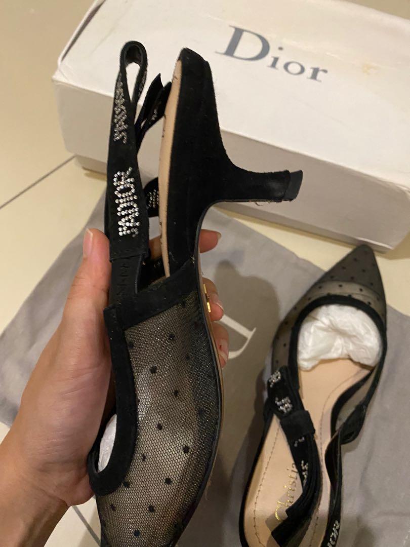 dior heels polka dot