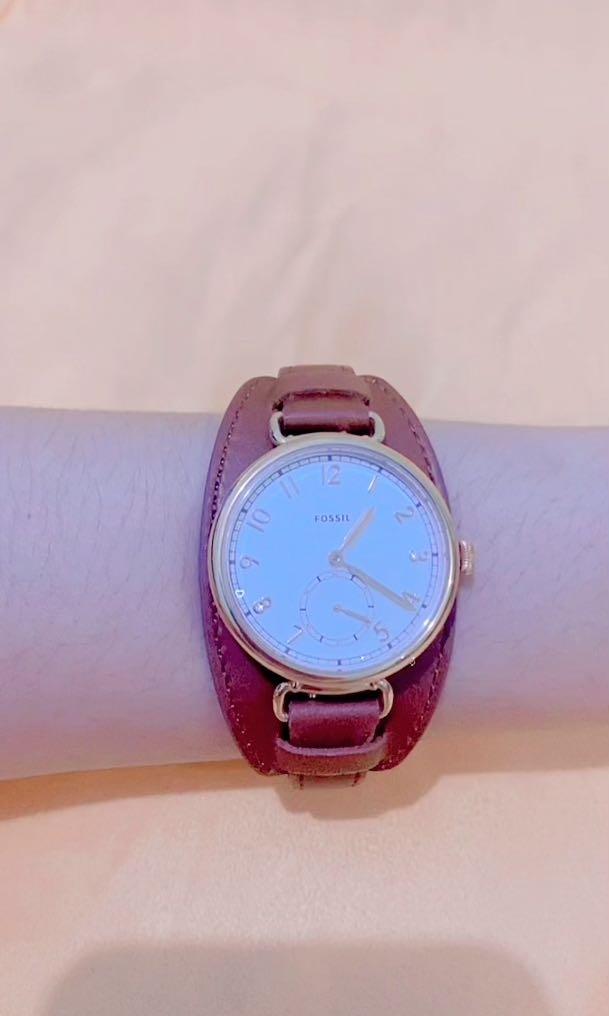 Fossil Josey Three-Hand Brown Leather 