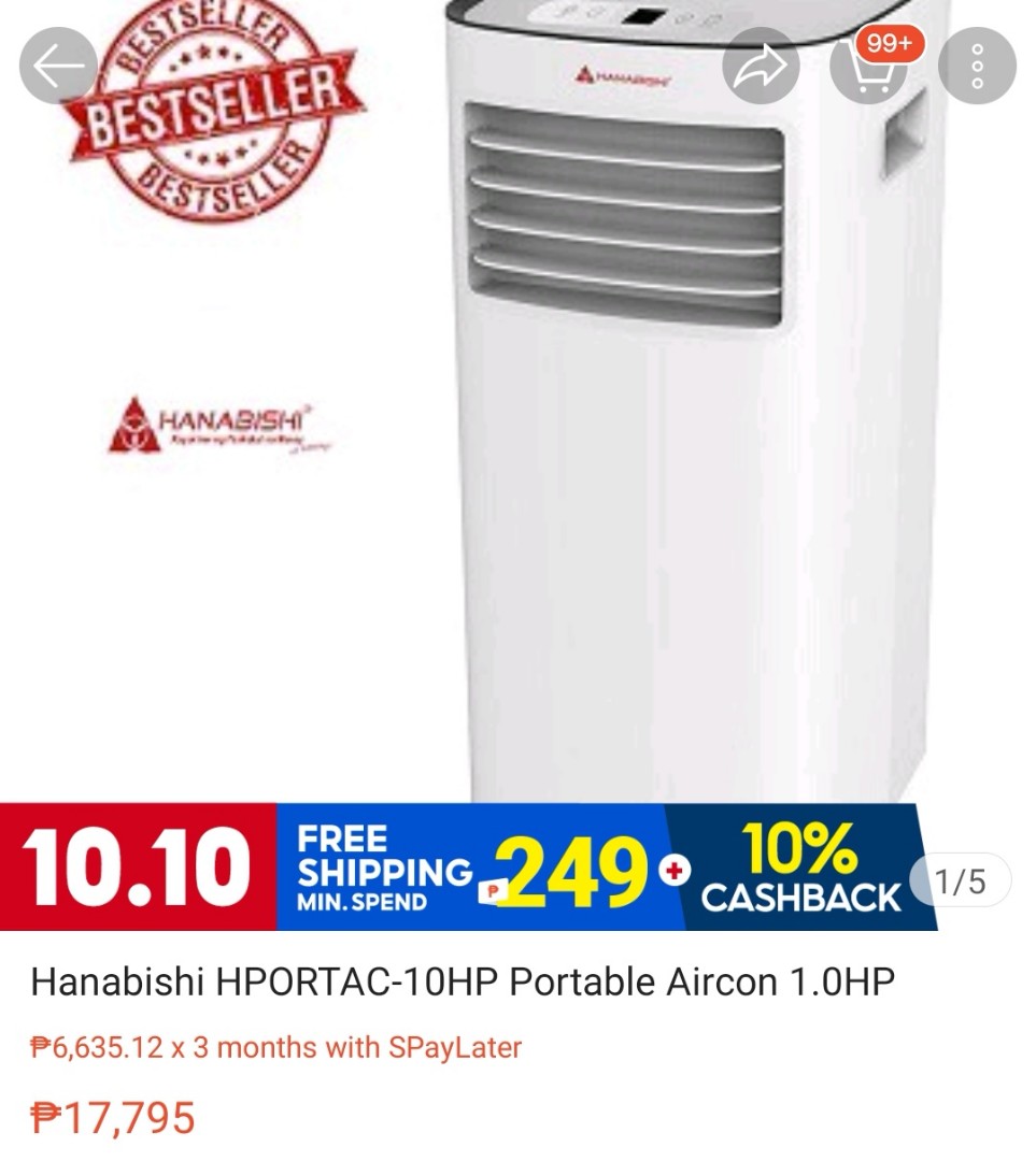 HANABISHI PORTABLE AIR CONDITION, TV 