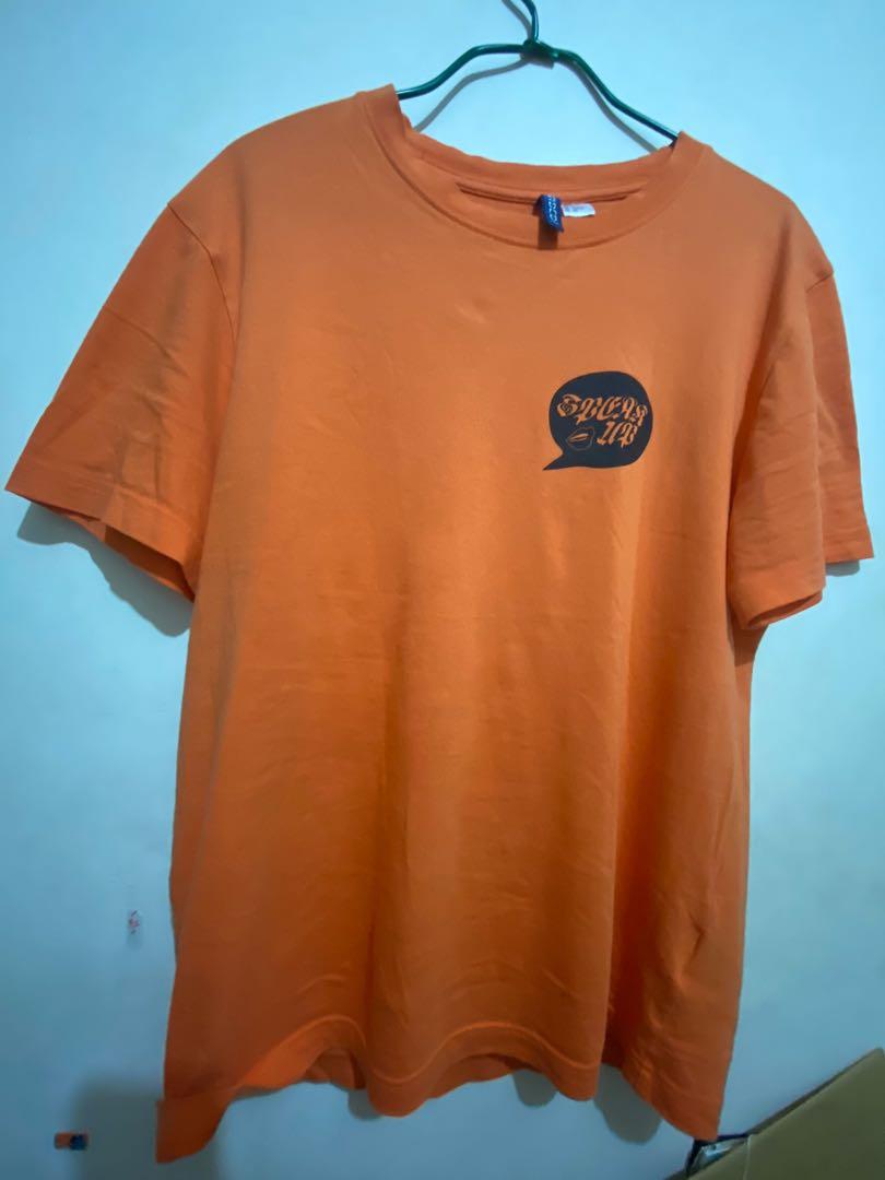 H M S Size T Orange T shirt T shirt Carousell