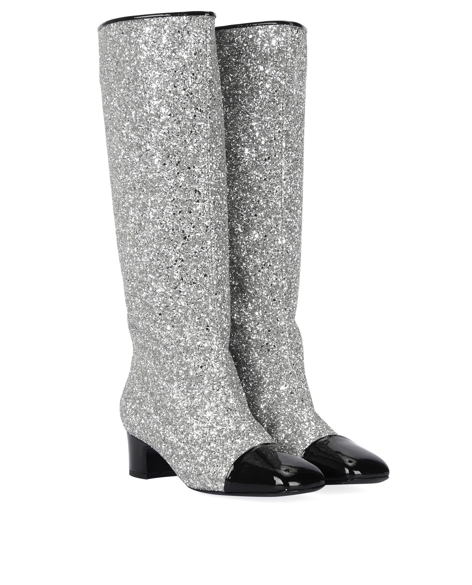 Chanel boots glitter discount