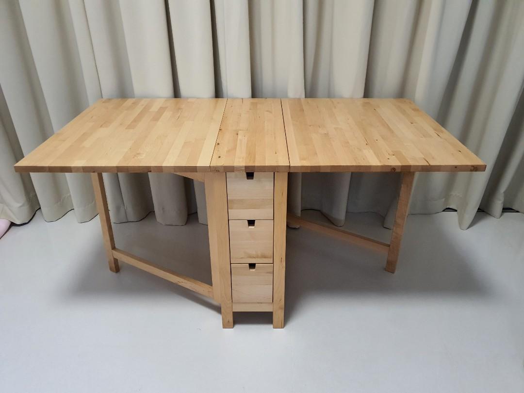 IKEA Norden Folding Table, Furniture & Home Living, Furniture, Tables ...
