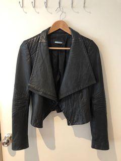 Kookai Leather Jacket - Size 38 (AU 10)