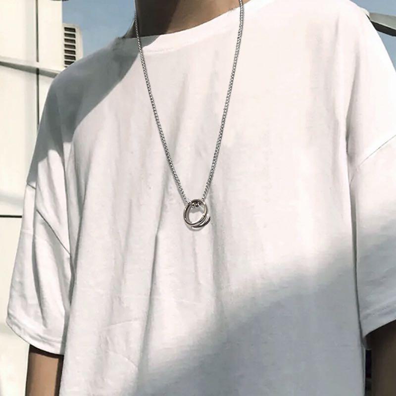 Stainless Steel Long Pendant Necklace Kpop Asymmetric Chain Korean Fashion  Idol Stylish Choker Gift For Men Boyfriend Chains From Yangchenwang, $32.33