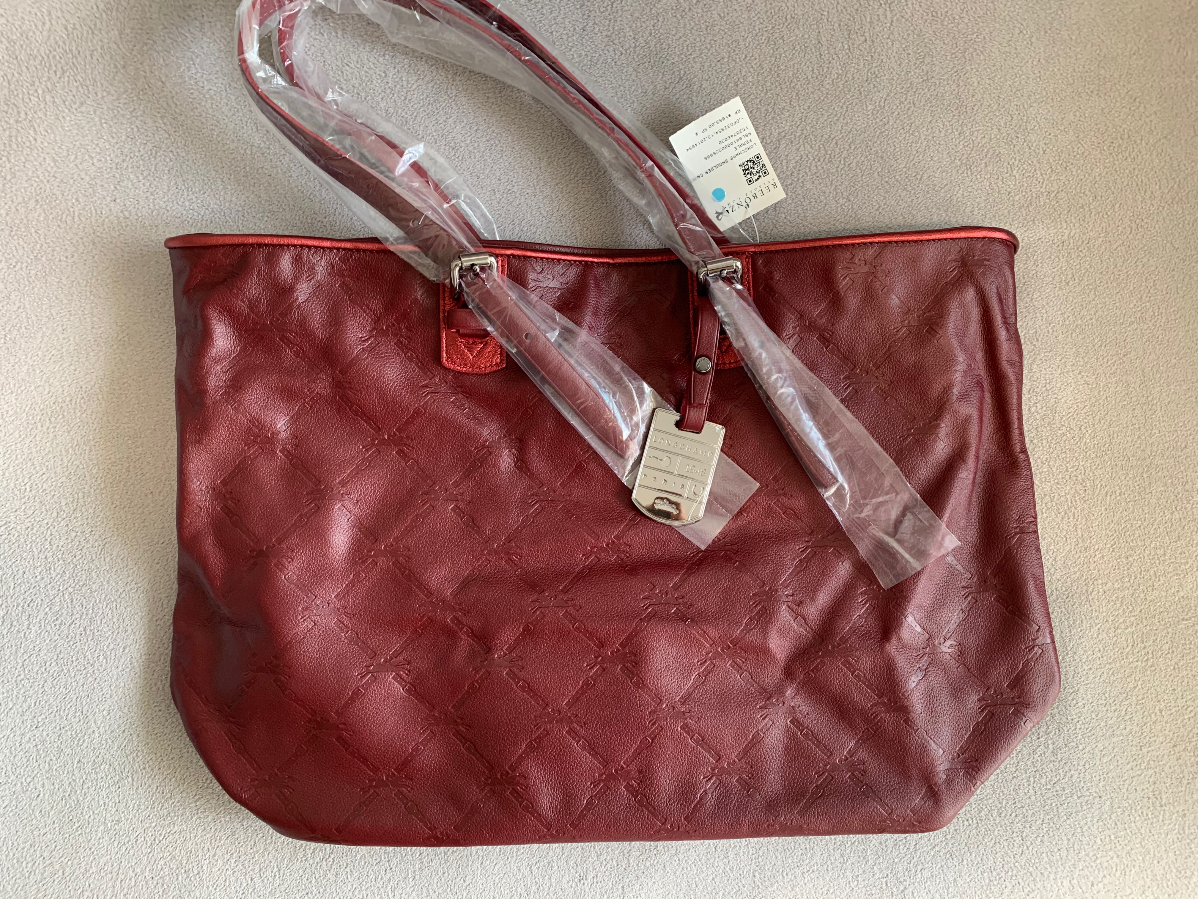 Longchamp Lm Cuir Large Tote Pink Bag Leather Handbag Women s Fashion Bags Wallets Tote Bags on Carousell
