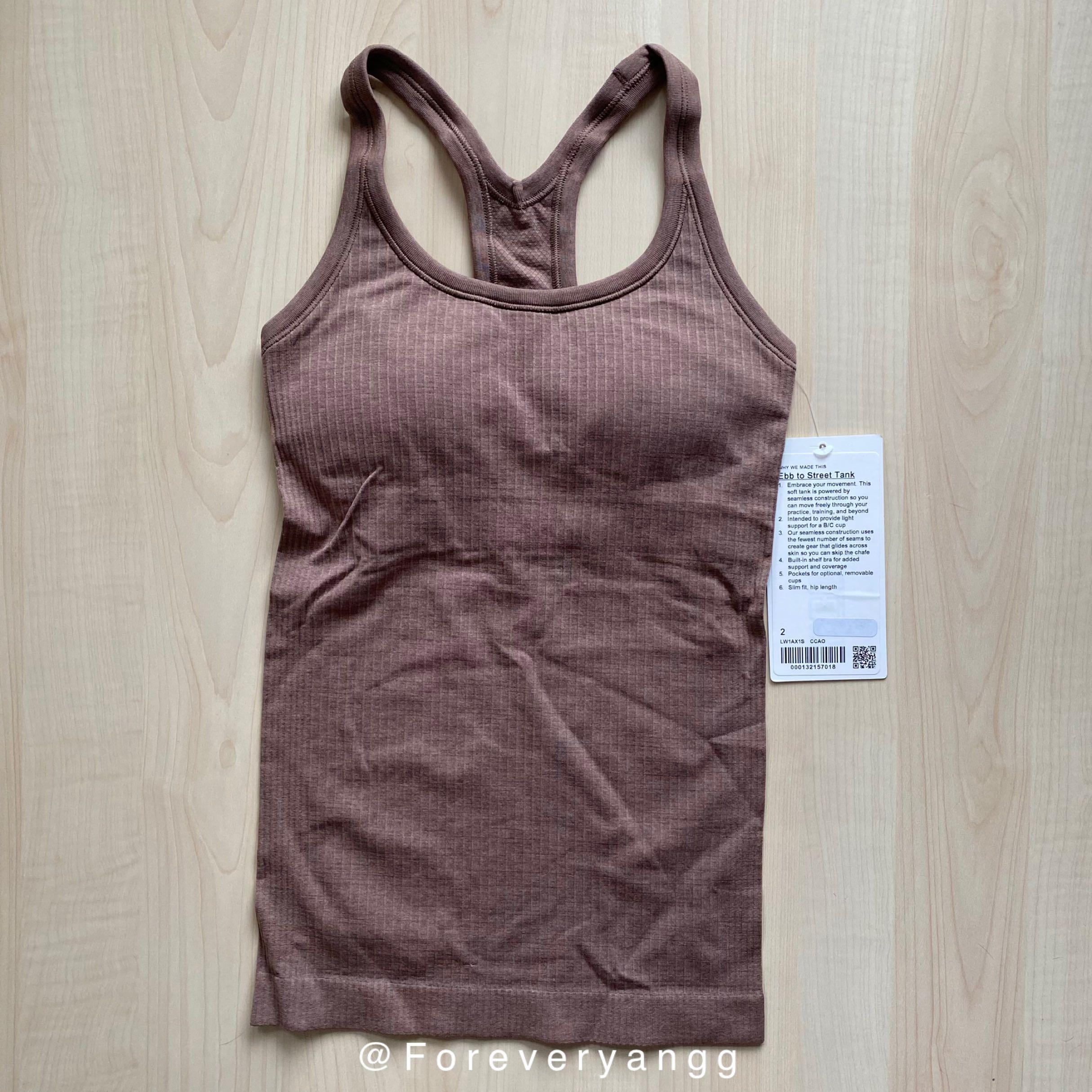 Lululemon Pink Lychee Ebb To Street Cropped Racerback Tank Top Size 4 - $52  New With Tags - From Lululemon