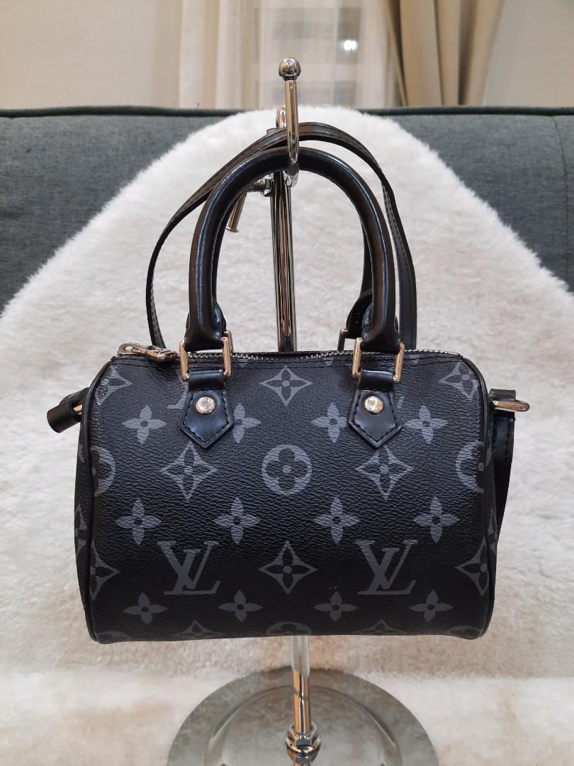 Lv Nano Speedy Black Monogram, Luxury, Bags & Wallets on Carousell
