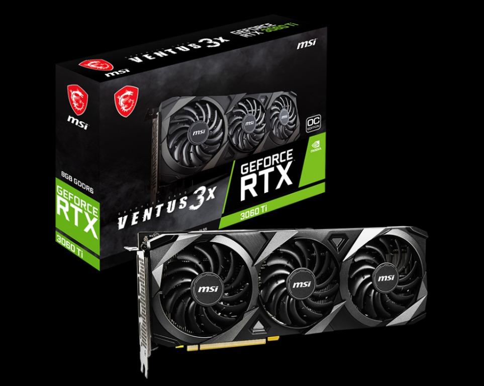 MSI RTX 3060 Ti Ventus OC LHR, 電腦＆科技, 桌上電腦- Carousell