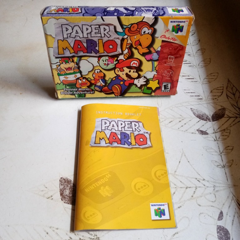 N64 Paper Mario Instruction Booklet & Box Only, Video Gaming, Video ...